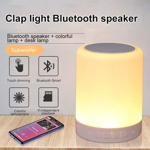 Colorful Usb Fm Radio Adjustable Small Led Lamp Bluetooth Speaker Touch Remote Control Home Wireless Quran Portable Mp3