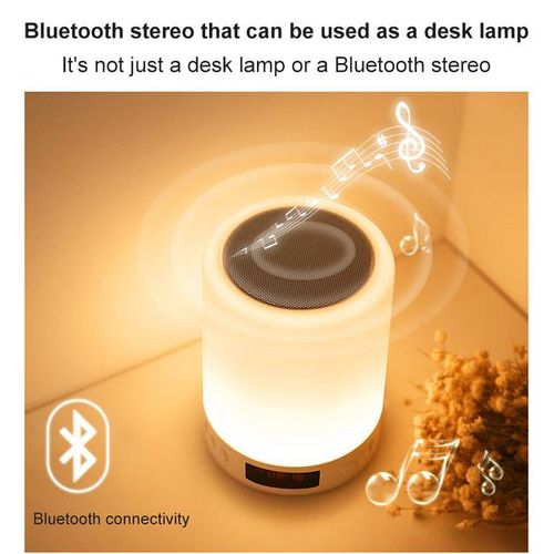 Colorful Usb Fm Radio Adjustable Small Led Lamp Bluetooth Speaker Touch Remote Control Home Wireless Quran Portable Mp3