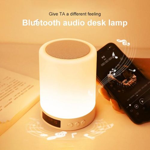 Colorful Usb Fm Radio Adjustable Small Led Lamp Bluetooth Speaker Touch Remote Control Home Wireless Quran Portable Mp3