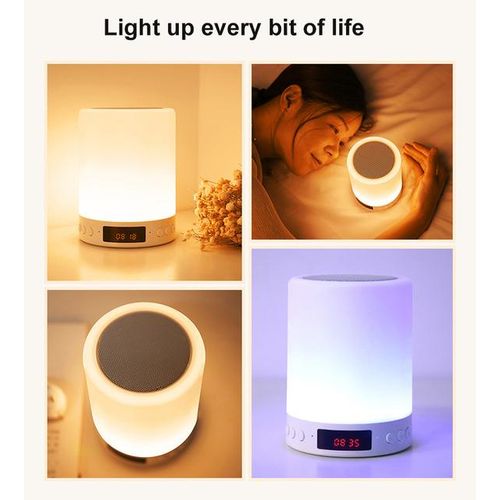 Colorful Usb Fm Radio Adjustable Small Led Lamp Bluetooth Speaker Touch Remote Control Home Wireless Quran Portable Mp3