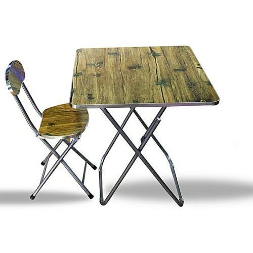Wooden Folding Reading Table & Chair - Brown