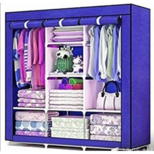 3 Column Metallic Wardrobe Not Assembled Color May Vary