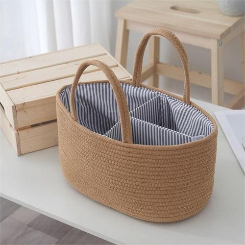 Multifunctional Travel Out Portable Mommy Bag Cotton Rope Diaper Bag Diaper Storage Bag Baby Diaper Storage Basket