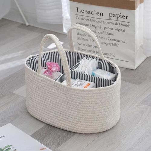 Multifunctional Travel Out Portable Mommy Bag Cotton Rope Diaper Bag Diaper Storage Bag Baby Diaper Storage Basket