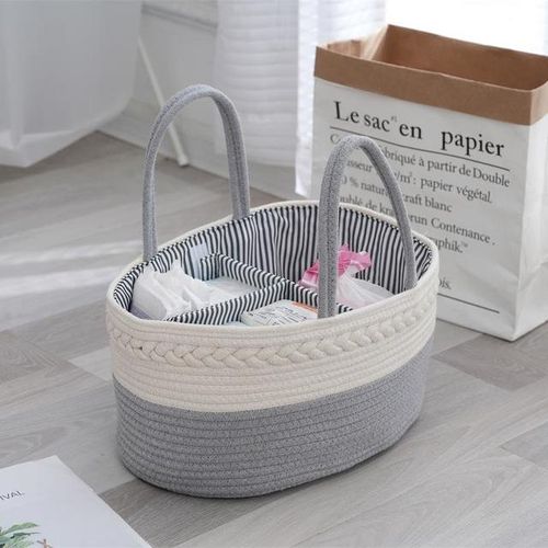 Multifunctional Travel Out Portable Mommy Bag Cotton Rope Diaper Bag Diaper Storage Bag Baby Diaper Storage Basket