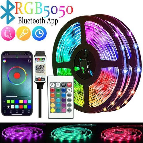 12 Light/M 5050RGB LED Strip Light  APP Remote Control For Party - 5M