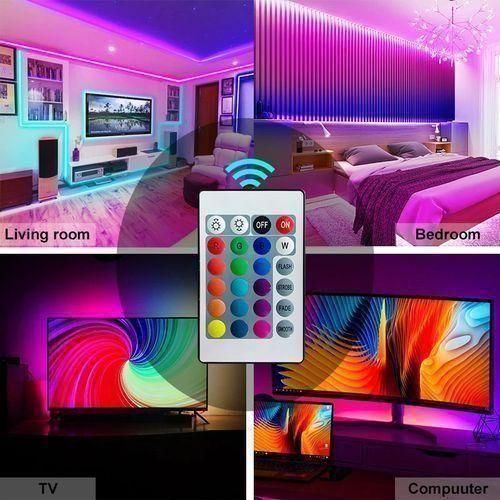 12 Light/M 5050RGB LED Strip Light  APP Remote Control For Party - 5M