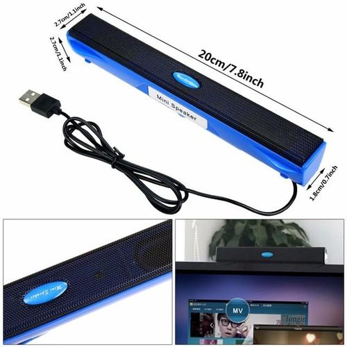 Hot Wired Usb Speaker Music Player Amplifier Loudspeaker Sound Box Bar For Computer Desk Pc Notebook Lap