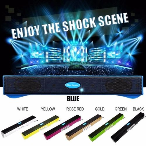 Hot Wired Usb Speaker Music Player Amplifier Loudspeaker Sound Box Bar For Computer Desk Pc Notebook Lap