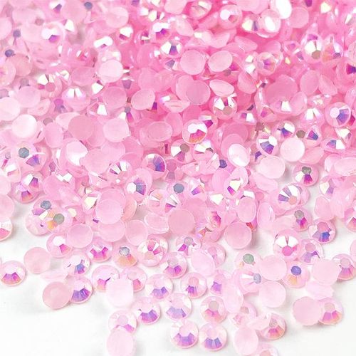 2-6mm Ab Color Resin Flatback Jelly Rhinestones Bulk Glue On Ab Flatback Crystals Strass Nail Glitters Garment Stone