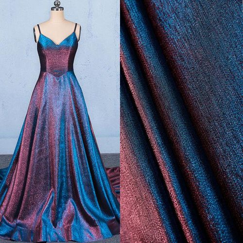 Unreal Color Flash Fabric Gorgeous Iridescent Jacquard Fabric Metallic Yarn Polyester Fabric Diy Clothing Bags