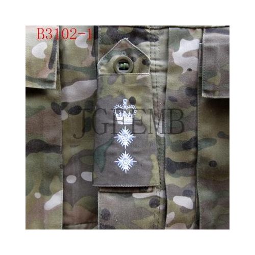 British Embroidery Multicam Mtp White Rank Slides Morale Tactics Patch Badges