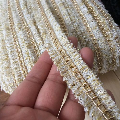 Diy Exquisite Super Quality Gold Wire Chain Accessories Lace Accessories Ladies Beigegold Fringe Lace