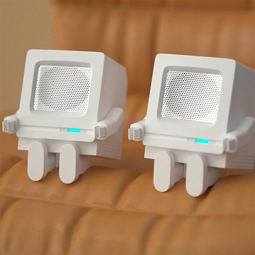Latest Mini Wireless Bluetooth 5.0 Stereo Subwoofer Robot Computer Audio Supports Tws Interconnected Usb Input Speaker