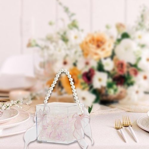 Wedding Gift Box Cube Tote Bag Decorative Case Party Favor