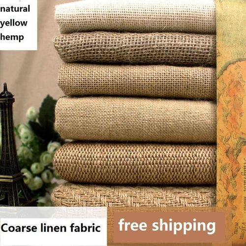 100*150cm Sack Fabric Natural Jute Rough Hemp Fabric Photography Background Diy Handmade Tea Table Decoration Wall Burlap Fabric
