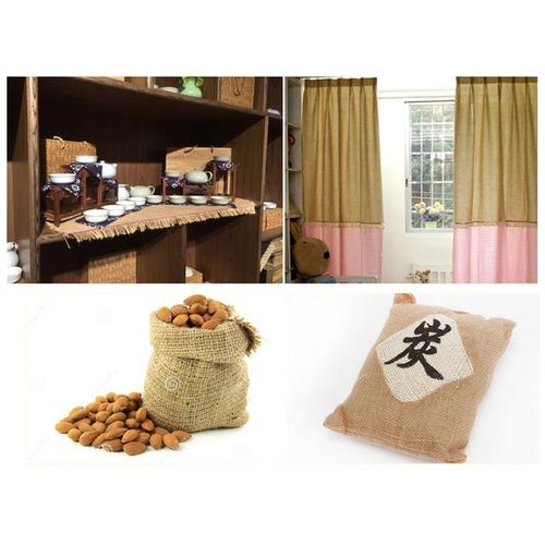 100*150cm Sack Fabric Natural Jute Rough Hemp Fabric Photography Background Diy Handmade Tea Table Decoration Wall Burlap Fabric