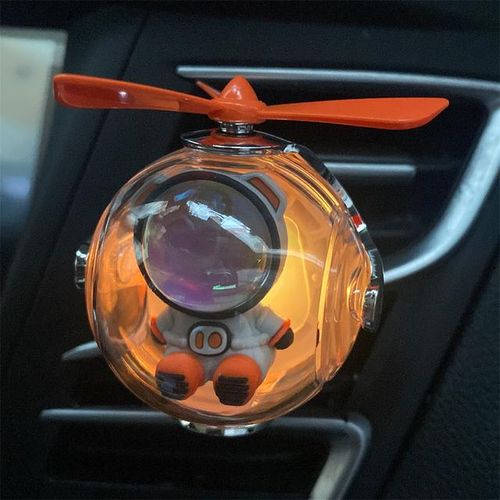 LED Air Freshener Propeller Car Air Purifier Diffuser Bear Pilot Car Air Freshener Refill Fragrance-Strawberry Refill_green