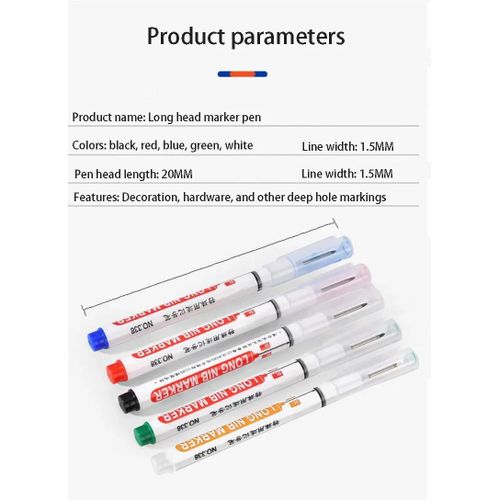 Woodworking Long Tip Marker Oily Site Special Bricklayer Marking Pencil Quick Drying Waterproof And Oil Proof Lengthening