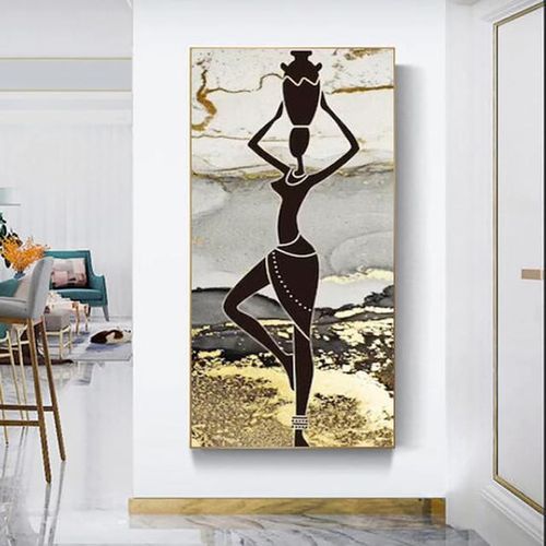African Women Art Diamond Painting African Girl Full Diamond Mosaic Wall Art Ethnic Style Large Size