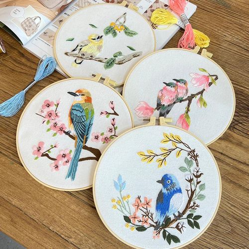 Diy Chinese Embroidery Kit Bird Flower Printed Pattern Cross Stitch Set Needlework Handmade Sewing Craft Painting Dropshipping