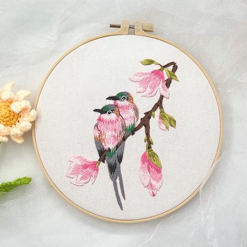 Diy Chinese Embroidery Kit Bird Flower Printed Pattern Cross Stitch Set Needlework Handmade Sewing Craft Painting Dropshipping