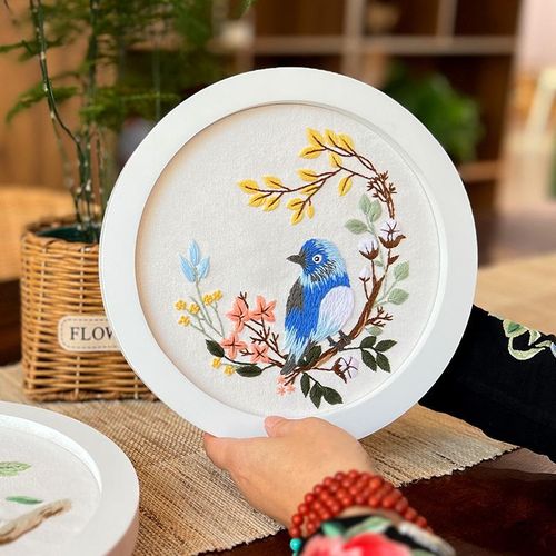 Diy Chinese Embroidery Kit Bird Flower Printed Pattern Cross Stitch Set Needlework Handmade Sewing Craft Painting Dropshipping