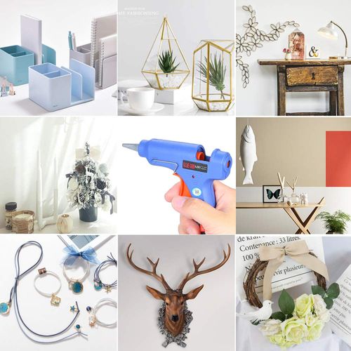 20W Hot Melt Glue Gun Hot Melt Glue Machine Multifunctional Industrial Household DIY Glue Gun with Switch Button Blue HJ005 NO5124