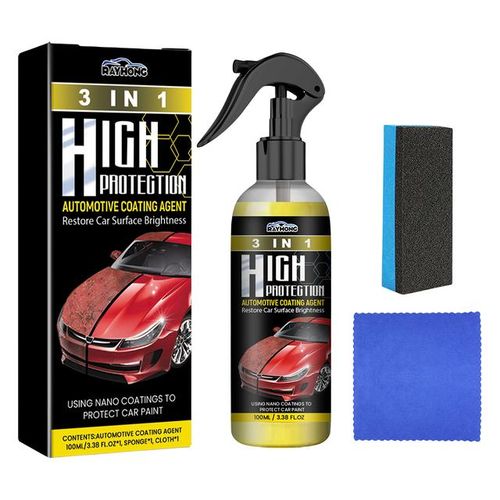 100ML Quick Ceramic Coating Nano Spray High Protection Car Coating Wax Polishing Spray Fast Scratch Repair-A_Red