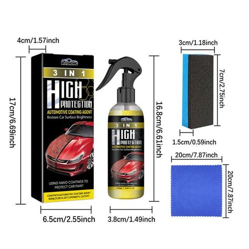 100ML Quick Ceramic Coating Nano Spray High Protection Car Coating Wax Polishing Spray Fast Scratch Repair-A_Red