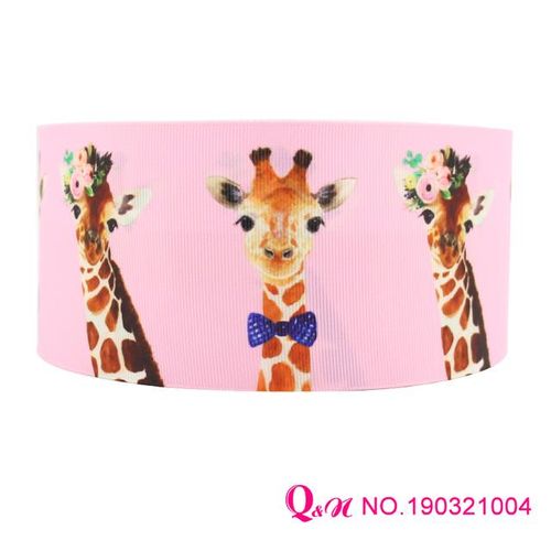 Qn Ribbon Cute Animal Carton Grosgrain Ribbons Foe Making Hair Bows Wedding Decorative Box Wrapping Diy Crafts