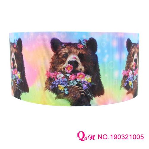 Qn Ribbon Cute Animal Carton Grosgrain Ribbons Foe Making Hair Bows Wedding Decorative Box Wrapping Diy Crafts