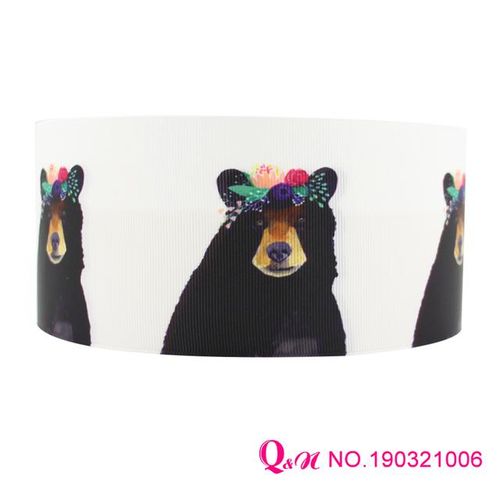 Qn Ribbon Cute Animal Carton Grosgrain Ribbons Foe Making Hair Bows Wedding Decorative Box Wrapping Diy Crafts