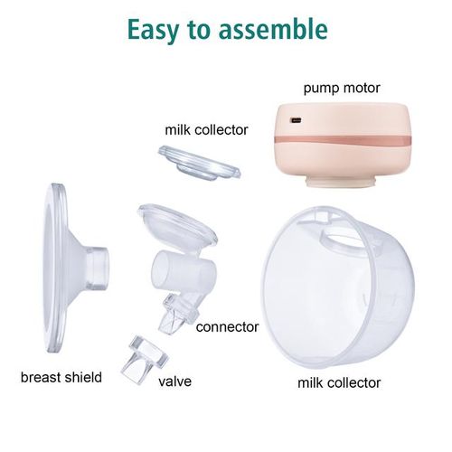 Adjustable Electric Breast Pump Silent Wearable Automatic Milker Hand-Free Portable Milk Extractor USB Chargable for Home