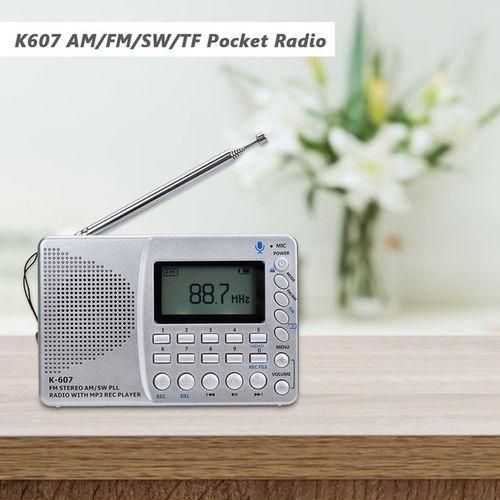 K607 Portable Radio AMFMSWTF Pocket Radio MP3 Digital
