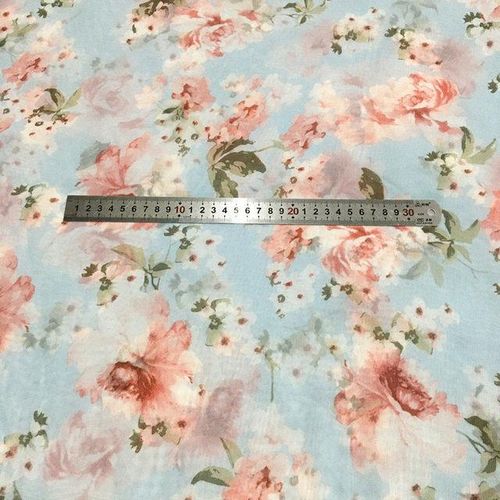 Chiffon Fabrics Breathable Soft Floral Clothing Materials Summer Draped Fairy Dress Needlework Accessories Handmade Diy Fabric