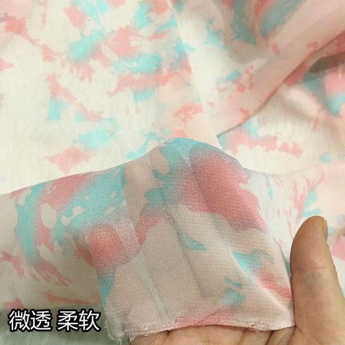 Chiffon Fabrics Breathable Soft Floral Clothing Materials Summer Draped Fairy Dress Needlework Accessories Handmade Diy Fabric