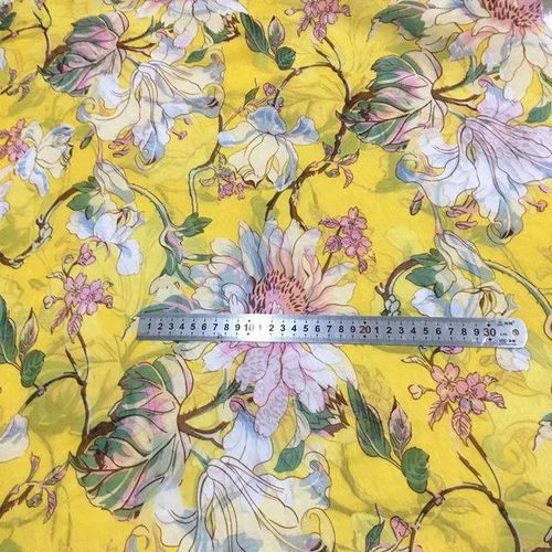 Chiffon Fabrics Breathable Soft Floral Clothing Materials Summer Draped Fairy Dress Needlework Accessories Handmade Diy Fabric