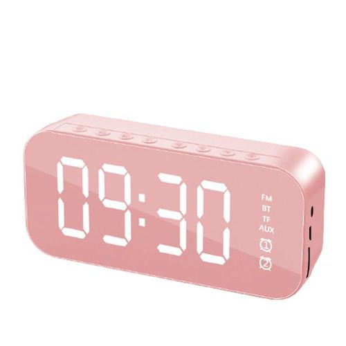 Blue Tooth Outdoor Speaker Waterproof Portable Wireless Speaker Alarm Clock Mirror Loudspeaker Support Tf Card Fm Radio Aux