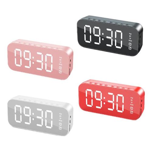 Blue Tooth Outdoor Speaker Waterproof Portable Wireless Speaker Alarm Clock Mirror Loudspeaker Support Tf Card Fm Radio Aux