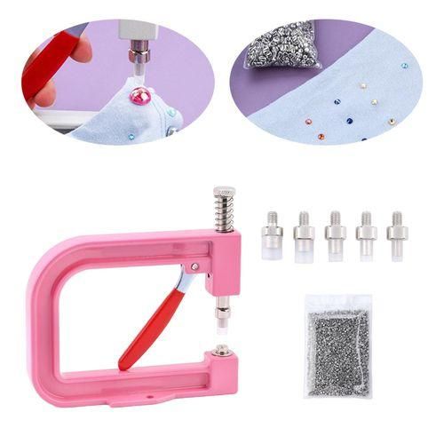 Pearl Setting Machine Manual Bead Rivet Setter Tool For Hat DIY Pink NO5112