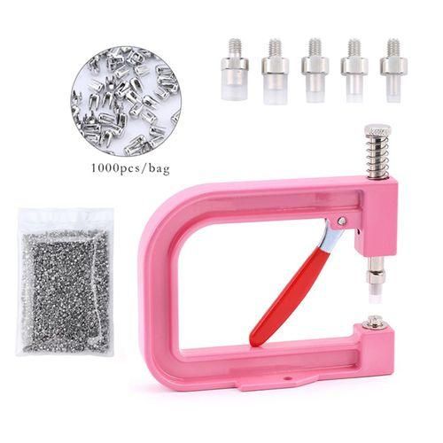 Pearl Setting Machine Manual Bead Rivet Setter Tool For Hat DIY Pink NO5112