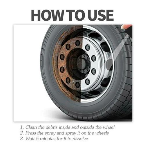 Rim Cleaner Tire Shine Spray Car Detailing Spray Automotive Wheel Cleaning Spray With Sponge And Cloth Eliminate Brake Dust-