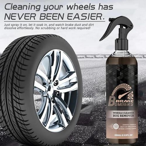 Rim Cleaner Tire Shine Spray Car Detailing Spray Automotive Wheel Cleaning Spray With Sponge And Cloth Eliminate Brake Dust-