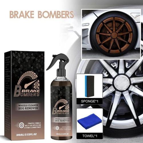 Rim Cleaner Tire Shine Spray Car Detailing Spray Automotive Wheel Cleaning Spray With Sponge And Cloth Eliminate Brake Dust-