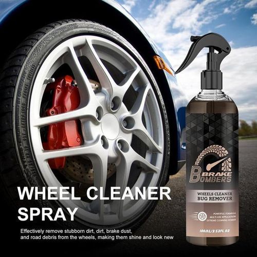 Rim Cleaner Tire Shine Spray Car Detailing Spray Automotive Wheel Cleaning Spray With Sponge And Cloth Eliminate Brake Dust-