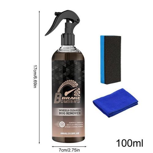 Rim Cleaner Tire Shine Spray Car Detailing Spray Automotive Wheel Cleaning Spray With Sponge And Cloth Eliminate Brake Dust-