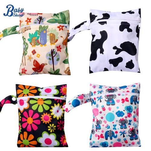 16x20cm Cloth Diaper Wet Dry Bags Waterproof Reusable with Zippered Pockets Travel Beach Pool Yoga Gym Mini Size Bag Baby