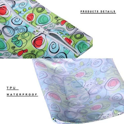 16x20cm Cloth Diaper Wet Dry Bags Waterproof Reusable with Zippered Pockets Travel Beach Pool Yoga Gym Mini Size Bag Baby