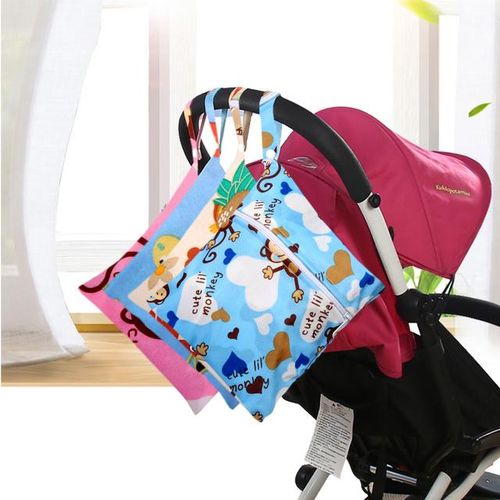 16x20cm Cloth Diaper Wet Dry Bags Waterproof Reusable with Zippered Pockets Travel Beach Pool Yoga Gym Mini Size Bag Baby